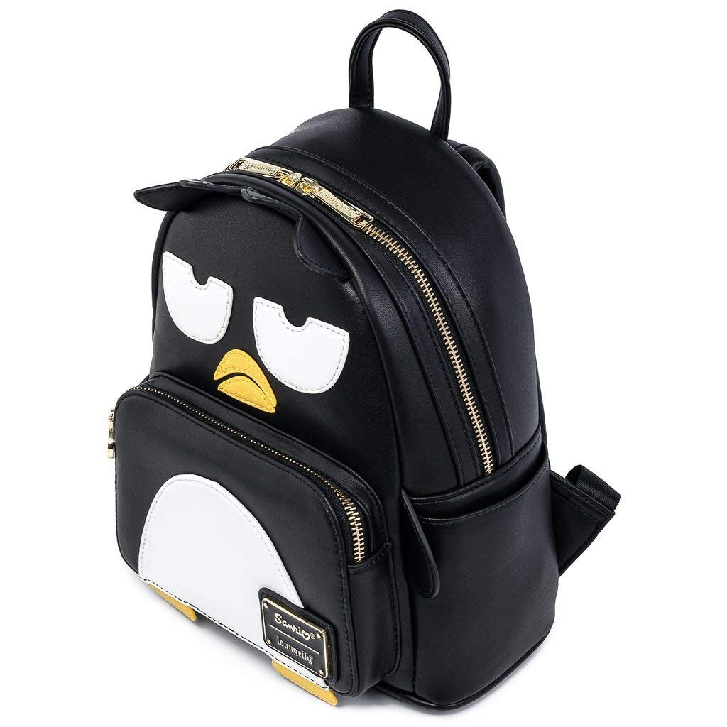 Sanrio Loungefly Hello Kitty Badtz-Maru Figural Mini Backpack Amazon.com | Loungefly Sanrio Sequin Badtz Mini Backpack  main image 3