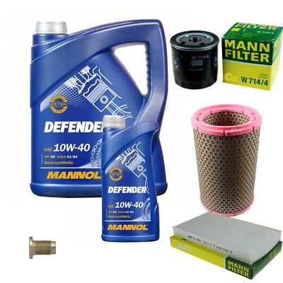 MANN Inspektionspaket 6 L MANNOL Defender 10W-40 für Alfa Romeo 156 Sportwagon