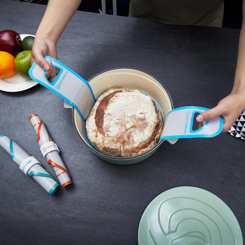 BPA-Free Silicone Baking Mats for Dutch Oven – 3-Pc Gift Set for Sourdough - Picture 7 of 8