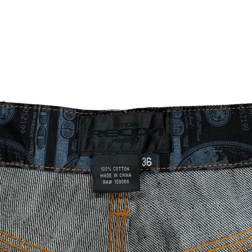 Vintage Recon Futura Stash Black Loose Straight Fit Denim Jeans Size 36 - Picture 7 of 8