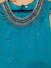  Partywear Churidar Dupatta Suit, 3 piece, size small, preowned