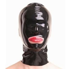 550 Latex Hood Cover Eyes Handmade Rubber Mask for Catsuit Cosplay Club Wear