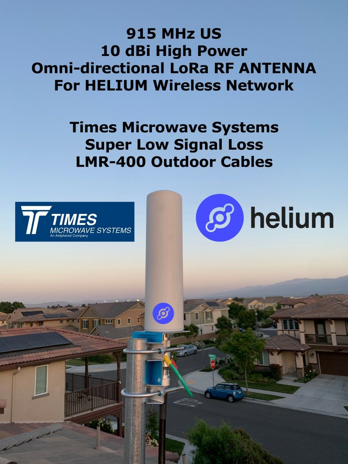 RAK Antenna SYNCROBIT NEBRA BOBCAT 10 dBi 10 FEET LMR400 Helium Hotspot Miner Speciale goedkope prijs