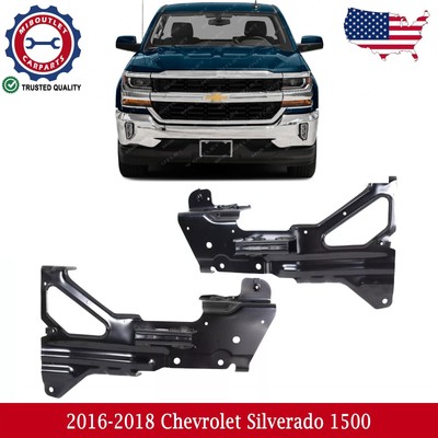 Front Bumper Inner Bracket Left & Right Side For 16-18 Chevrolet Silverado 1500