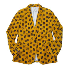 NWT J.Crew Parke Blazer in Yellow Navy Butterfly Corduroy Cotton Jacket 6