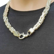 Königskette 925 Sterling Silber Königs Kette Herren massiv Halskette Armband