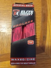 Elite Pink Laces 72" Waxed Molded Tip.