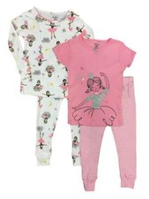 Carters Infant  Toddler Girls 4pc Pink Ballerina Pajamas Ballet Sleep Set