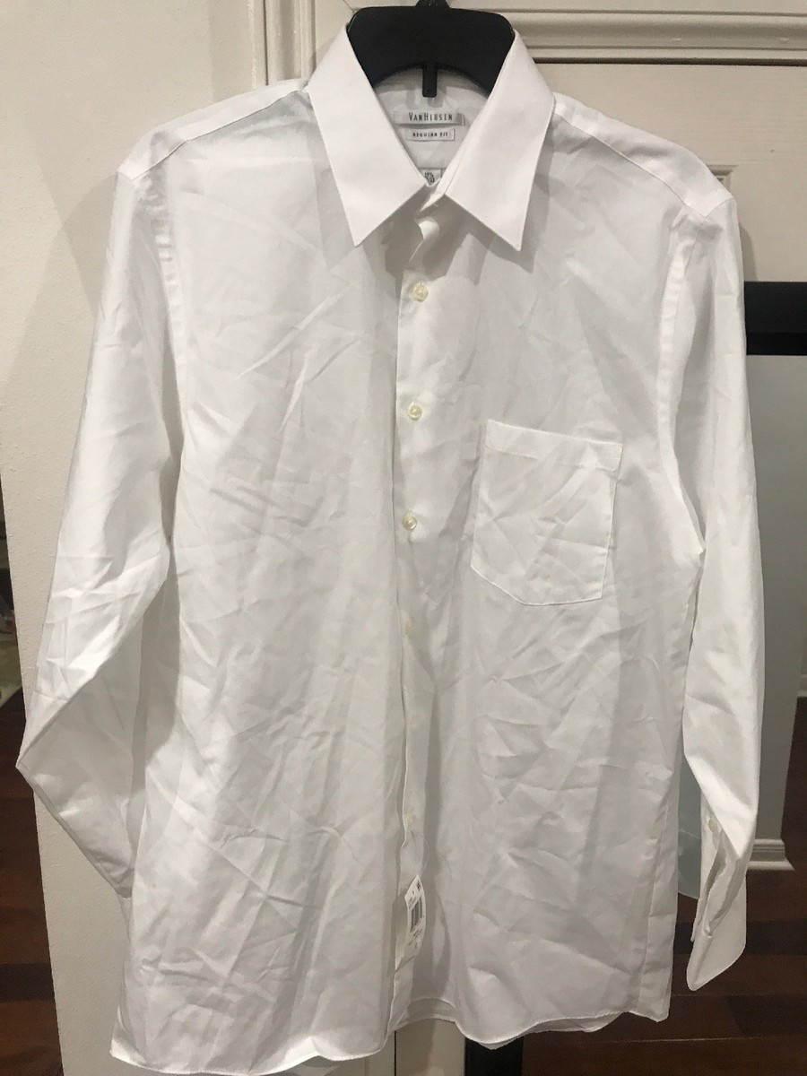 van heusen classic fit dress shirt Van Heusen Slim Fit Ultra Wrinkle Free Stretch FLEX Solid Dress Shirt in  Black main image 0