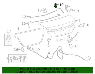 TOYOTA OEM 13-14 Camry Trunk Lid-hinge Cover 6457133041 for sale  