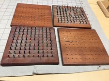 4 original Antique  1 boards Mrs B W Putnam's BUSY WORK TILES milton bradley