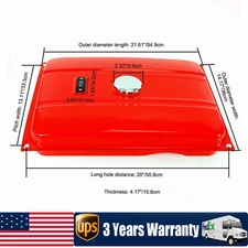 4-Gallon Universal Generator Gas Fuel Tank w/ Chrome Cap Gauge Petcock Valve Red