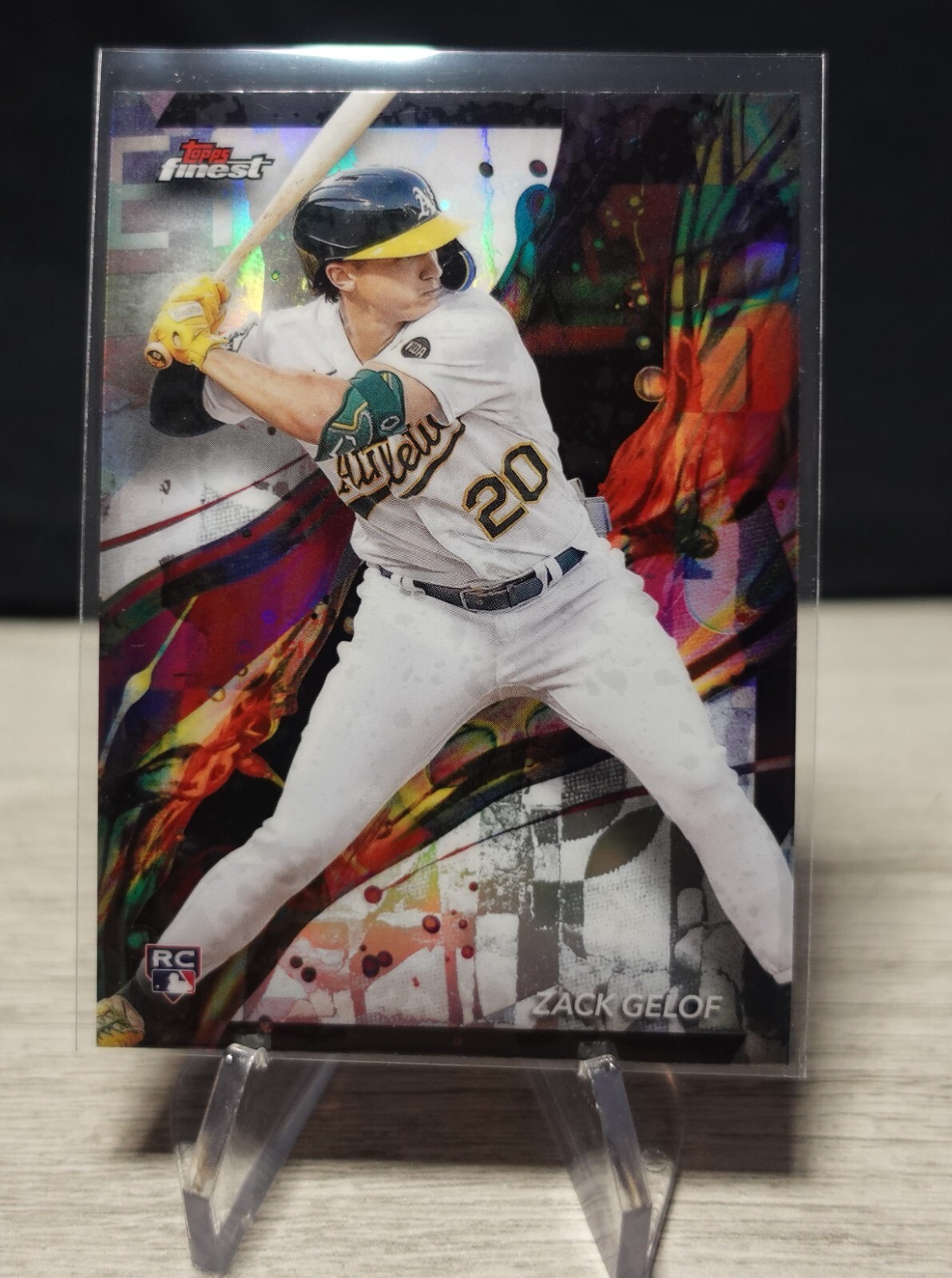 2024 Topps Finest Zack Gelof RC Rookie Common Refractor No. 59 Athletics