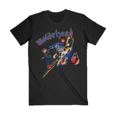 MOTORHEAD - Bomber Album Cover Tee, Heavy Black Cotton T-shirt, Size S to 5XL