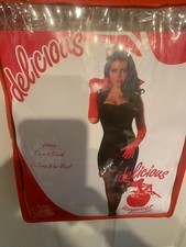 New Truest Blood Lady Gothic Vampire Costume Vampiress Dress Hat Adult Sz M/L