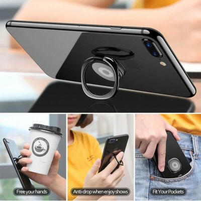 3 pezzi anello telefono per dito con motivo a farfalla,supporto