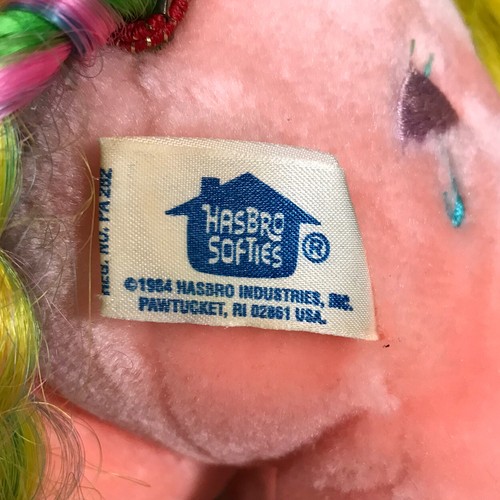 Vintage Plush 1984 rare My Little Pony Umbrellas ,Rainbow Hair. Pink Hasbro - Picture 5 of 5
