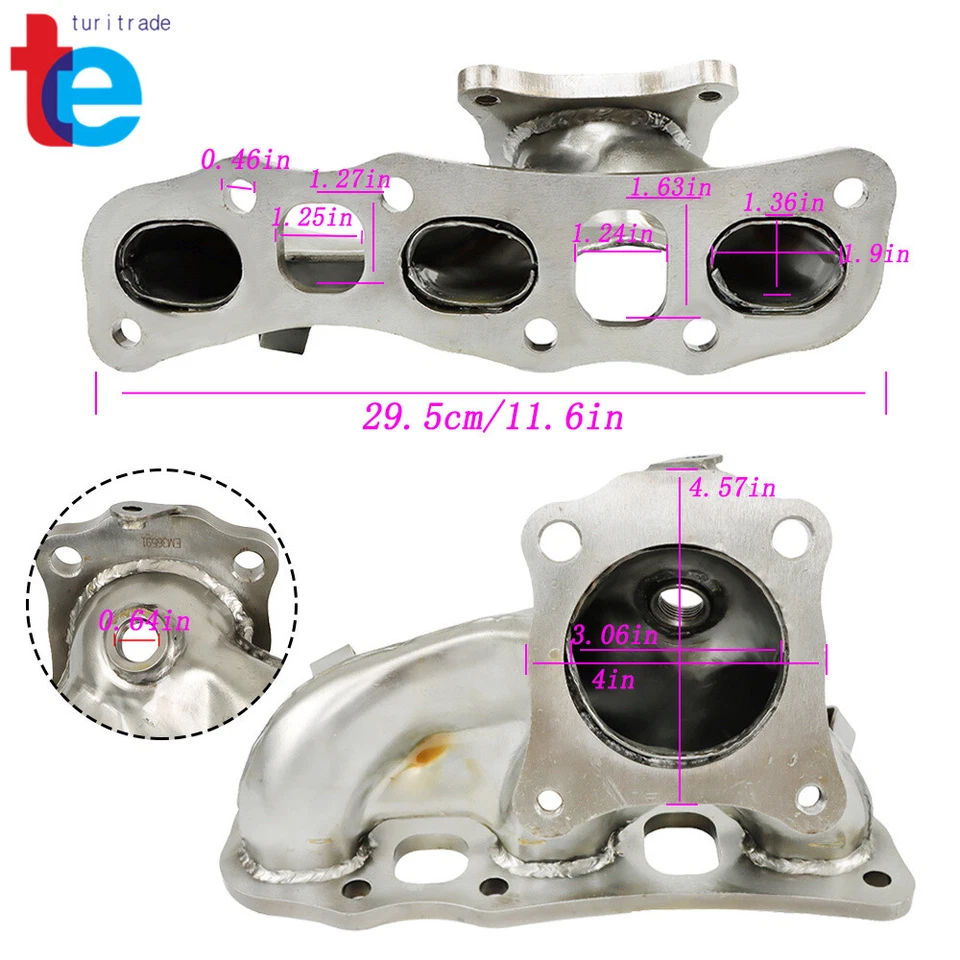 Colector de escape derecho con kit de junta para Nissan Máxima Murano 2009-2012 Foto 2 de 4