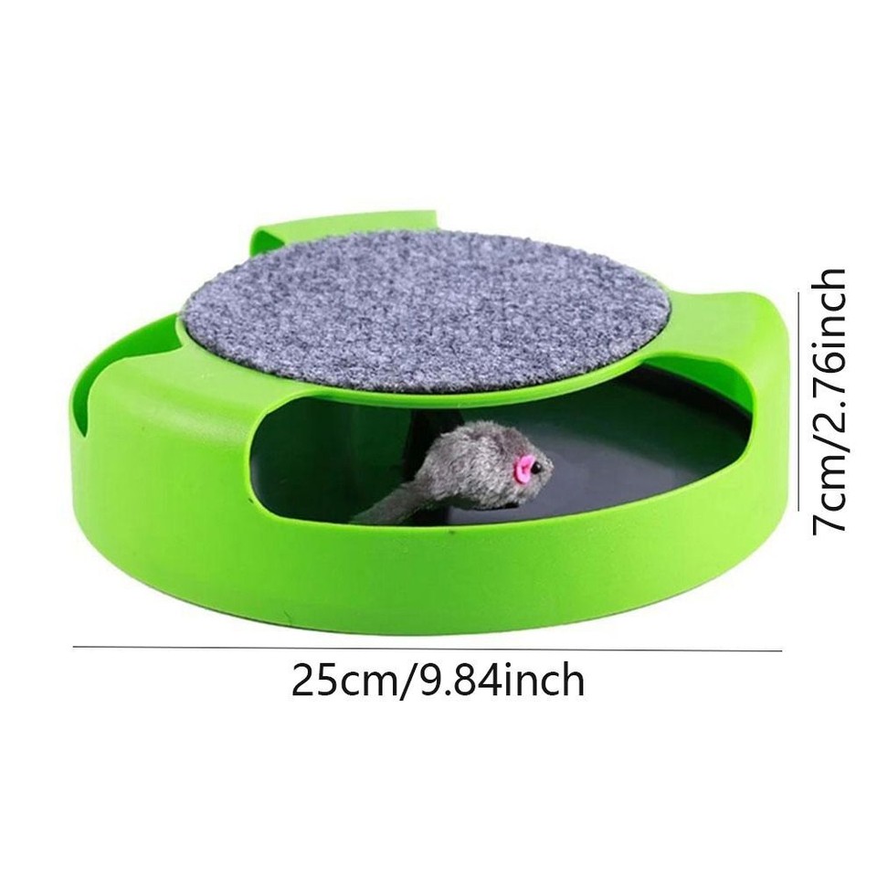 for Cats Kitten Track Toys Catch Fake Mouse Scratcher Cat Toy Teaser