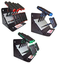 Eklind T Handle Hex Wrench Set Metric SAE Torx 34pc 6" Comfort Grip w Stands USA