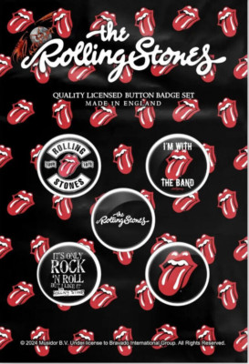 ROLLING STONES BUTTONSET BADGES SET ANSTECKERSET # 17 IT'S ONLY ROCK N ROLL PINS