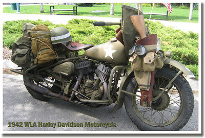 1942 WLA Harley Davidson Motorcycle Military Army WWII 