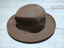 Vintage Renovated John B Stetson Hat 5th Avenue New York Well Used Size 6 3/4