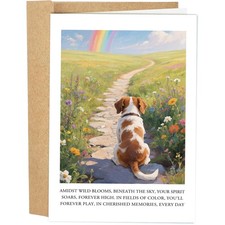 Pet Loss Sympathy Card for Dog, Loss of Dog Card for Him Her, Condolences Gif...