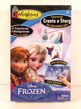 Colorforms Frozen Disney Box Set 47 Colorforms 4 Backgrounds NEW Sealed