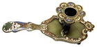Antique Cloisonné Enamel Table CANDLE Holder 19th Century