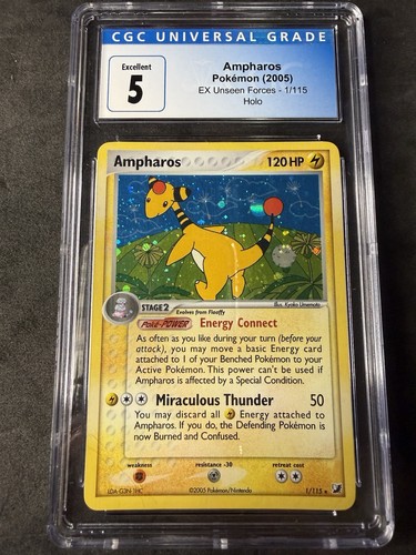 Ampharos graded CGC 5 for sale on eBay