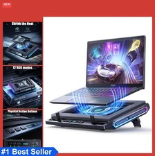 Gaming Laptop Cooling Pad 4.72 Inch Turbo Fan RGB Stand 13-17.3in USB