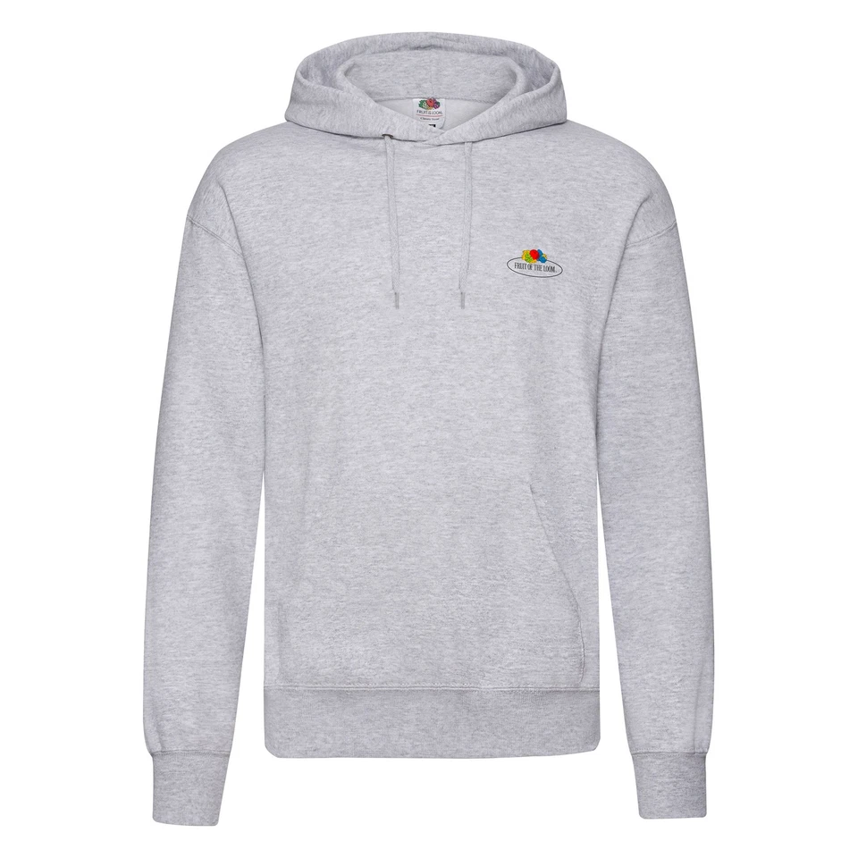 Fruit of the Loom Sudadera con Capucha Hombre Logo Vintage en Pecho Izquierdo - Imagen 1 de 1
