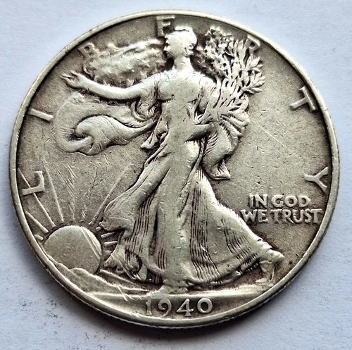 1940 Walking Liberty Silver Half Dollar