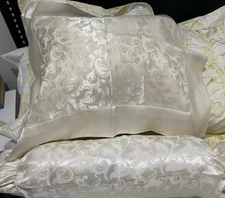 $760 Gelso Firenze Italy NWT 4pc Shams Silk/Linen Luxury D.Porthault Pillow