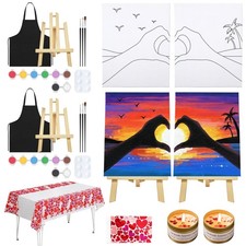 Date Night Painting Kit for Couples Sip and Paint Kit for Adults Couples Pre ...