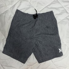 Hurley Shorts Dark Gray Elastic Waist Drawstring Boys Size 4   