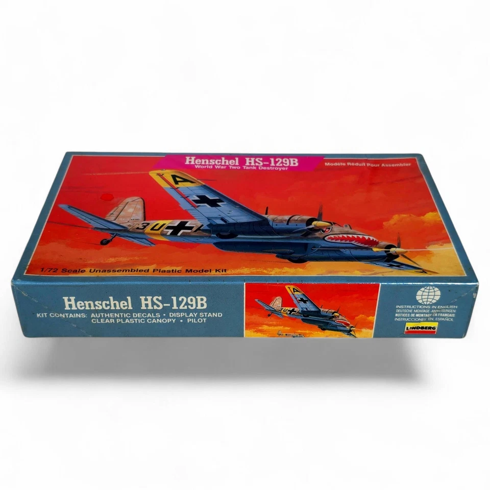 1987 Lindberg Henschel HS-129B World War Two Tank Destroyer 1:72 Scale Kit #474 - Image 3 of 4