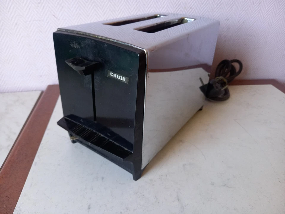 calor ancien grille pain double en métal chromé vintage. - Photo 3/4