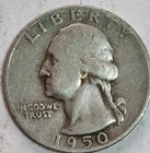 1950-S Washington Quarter – AU- Sharp Details  Crisp Eagle & Hair  Killer...