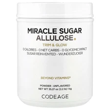 Miracle Sugar Allulose Powder, Unflavored, 35.27 oz (1 kg)