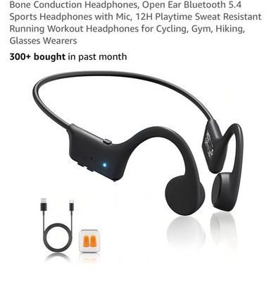 Bone Conduction Headphones, Bluetooth Open Ear Headphones for Running Workout...