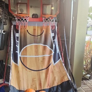 MD Sports Dual Hoops Indoor Basketball Arcade Game, Electronic Scoring, 3 Balls