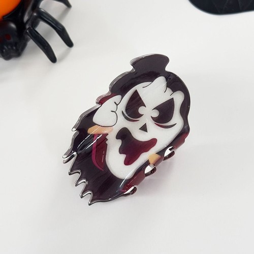Acrylic Halloween Themed Gripper Spider Skeleton Shark Clip Women - Picture 7 of 18