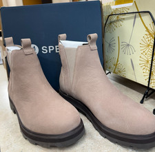 Sperry Tahoe Chelsea Boots Taupe Lug sole US  Size 8 Women's New In Box