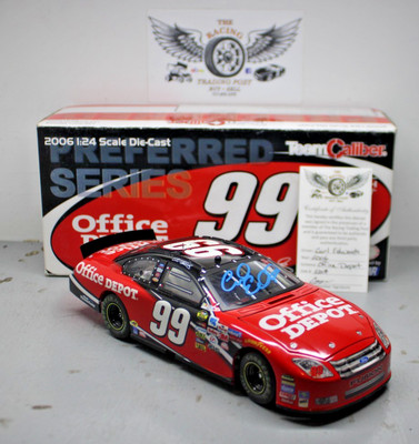 2006 Carl Edwards Office Depot 1/24 Team Caliber NASCAR Diecast Autographed