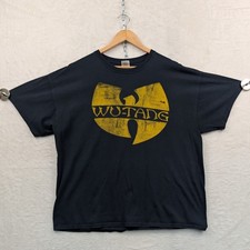 VTG Wu-Tang Clan T-Shirt Men's XL Black Hip Hop Rap Band Urban Streetwear Y2K