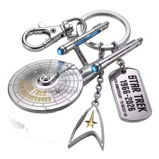 Star Trek 3D Effekt Schl&uuml;sselanh&auml;nger Metall 60 Jahre Edition
