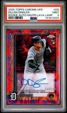 2025 Topps Chrome Dillon Dingler Rookie Lava Lamp Auto Magenta /299 PSA 9 MINT