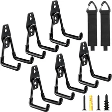Dyikiti Garage Hooks, 8 Pack Utility Steel Garage Storage Hooks with Extensio...